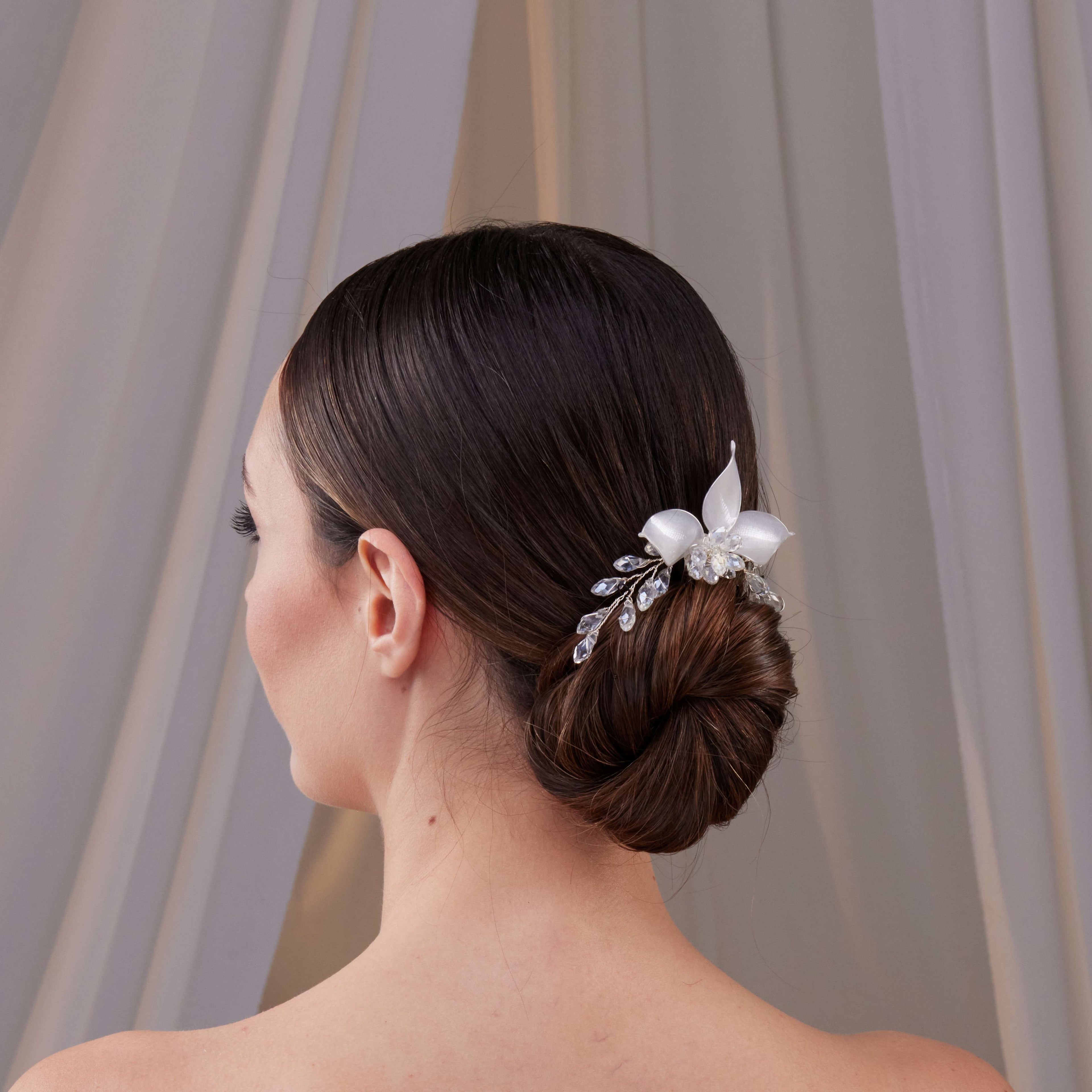Flower Wedding Hair Comb – Bridal Port, view 2