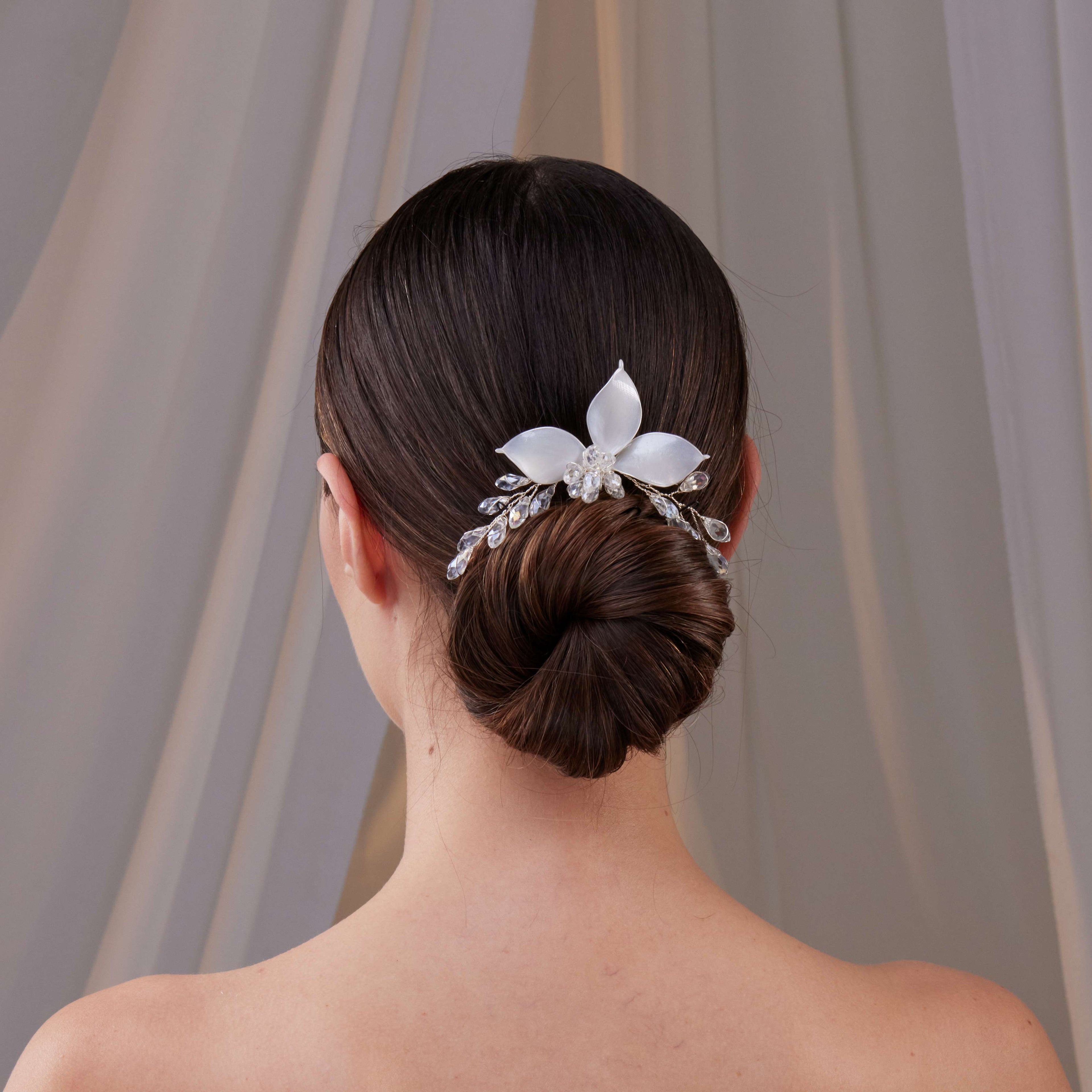 Flower Wedding Hair Comb – Bridal Port, view 3