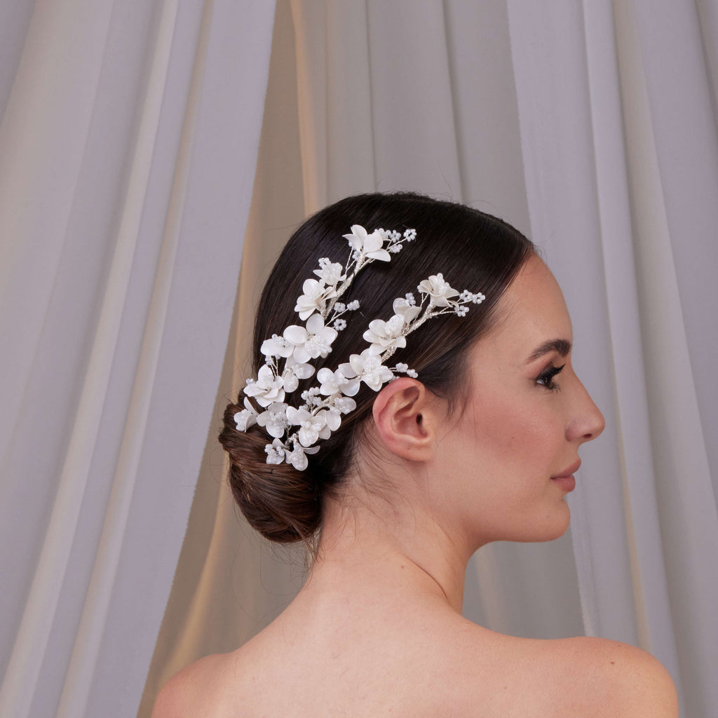 Set of Two Flower Hair Vines – Bridal Port