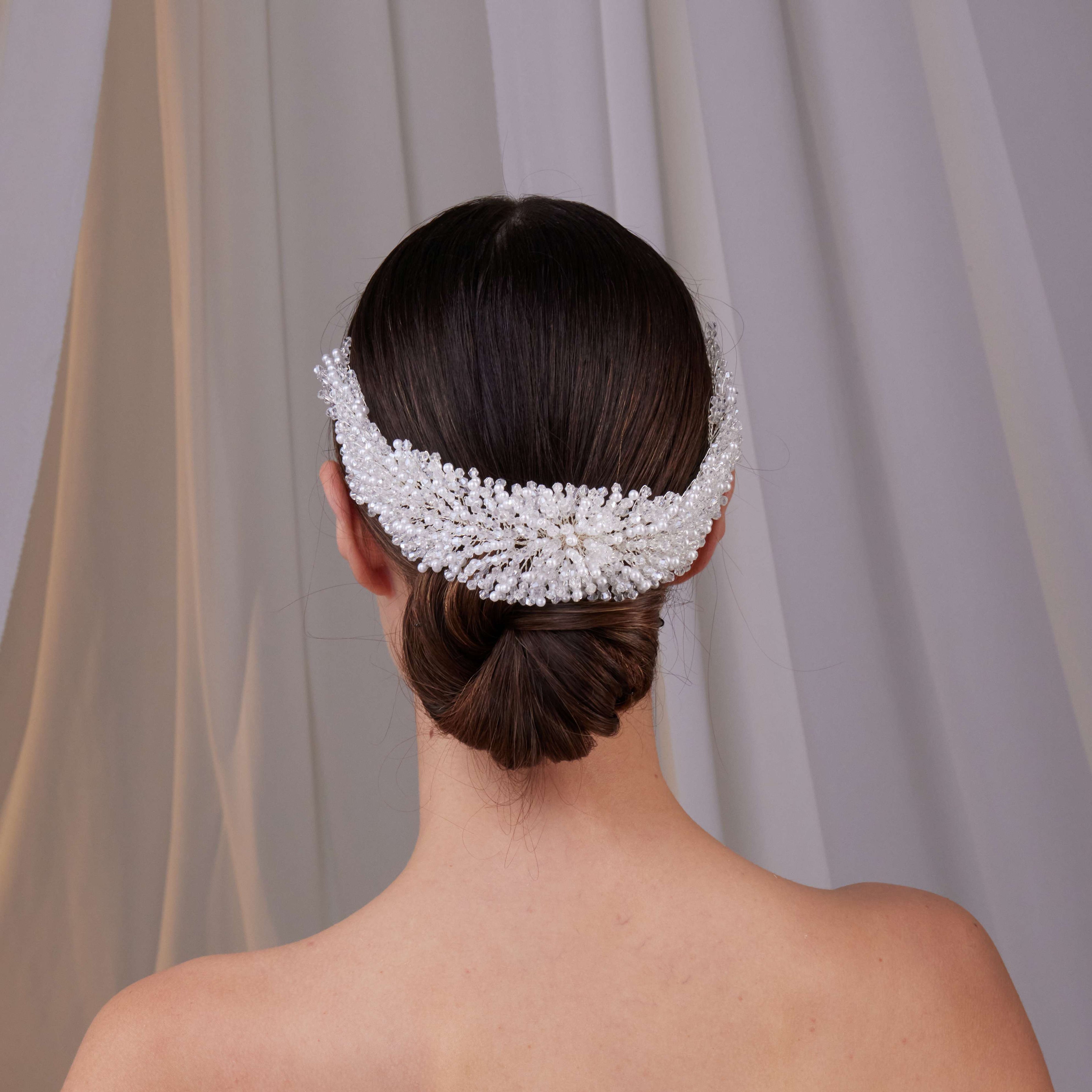 Pearl Bridal Hair Band – Bridal Port, view 2