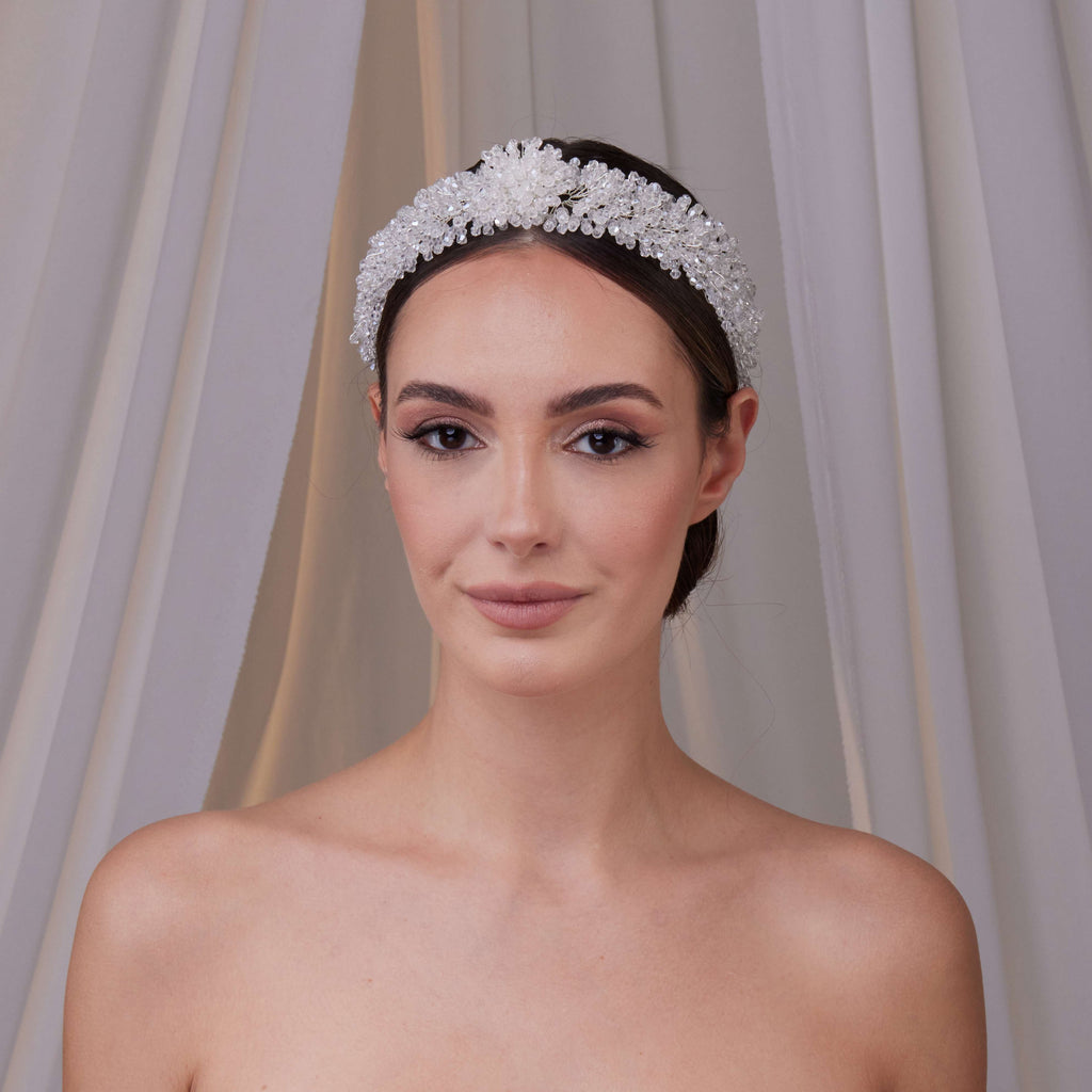 Crystal Beaded Bridal Hair Band – Bridal Port, view 2