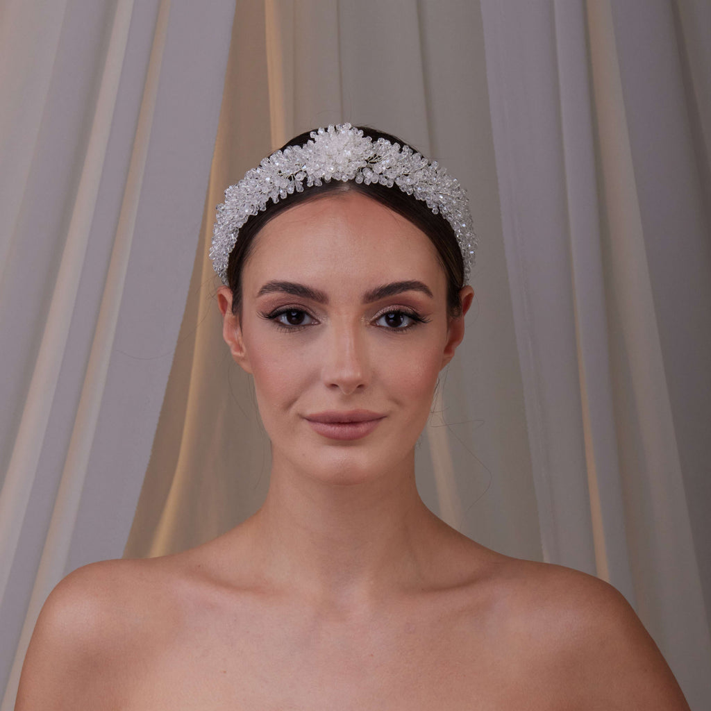 Crystal Beaded Bridal Hair Band – Bridal Port, view 3