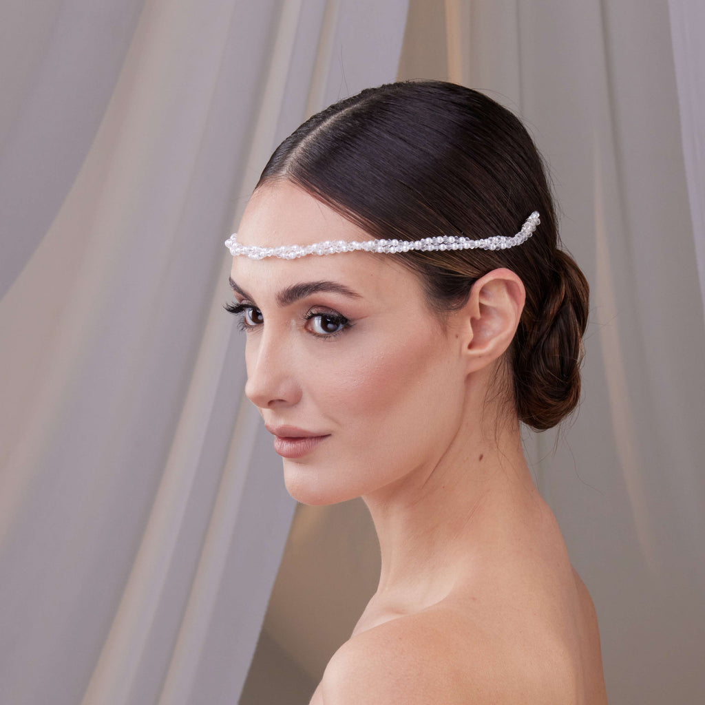 Pearl and Crystal Bridal Halo – Bridal Port, view 2