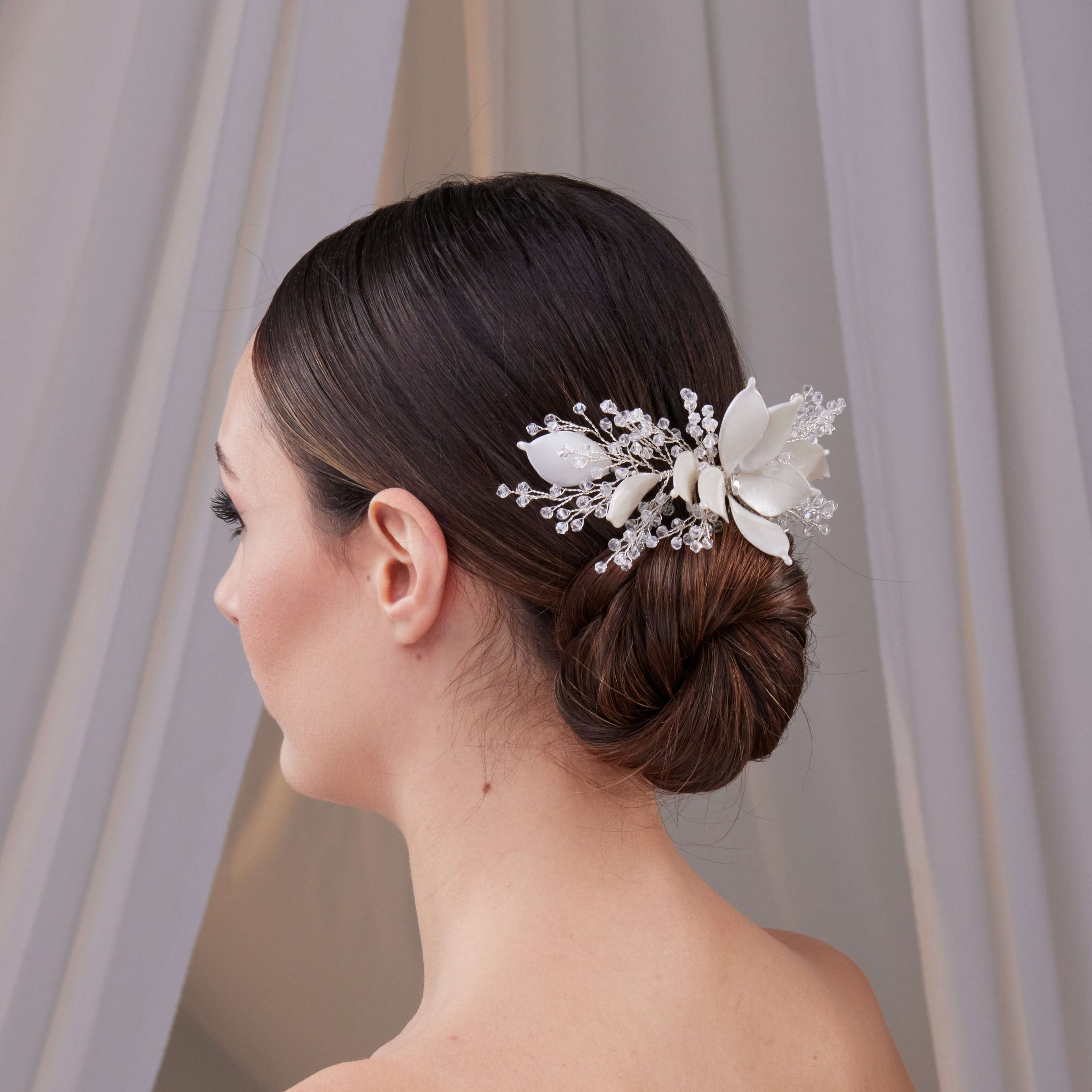 Flower Bridal Hair Comb – Bridal Port, view 3