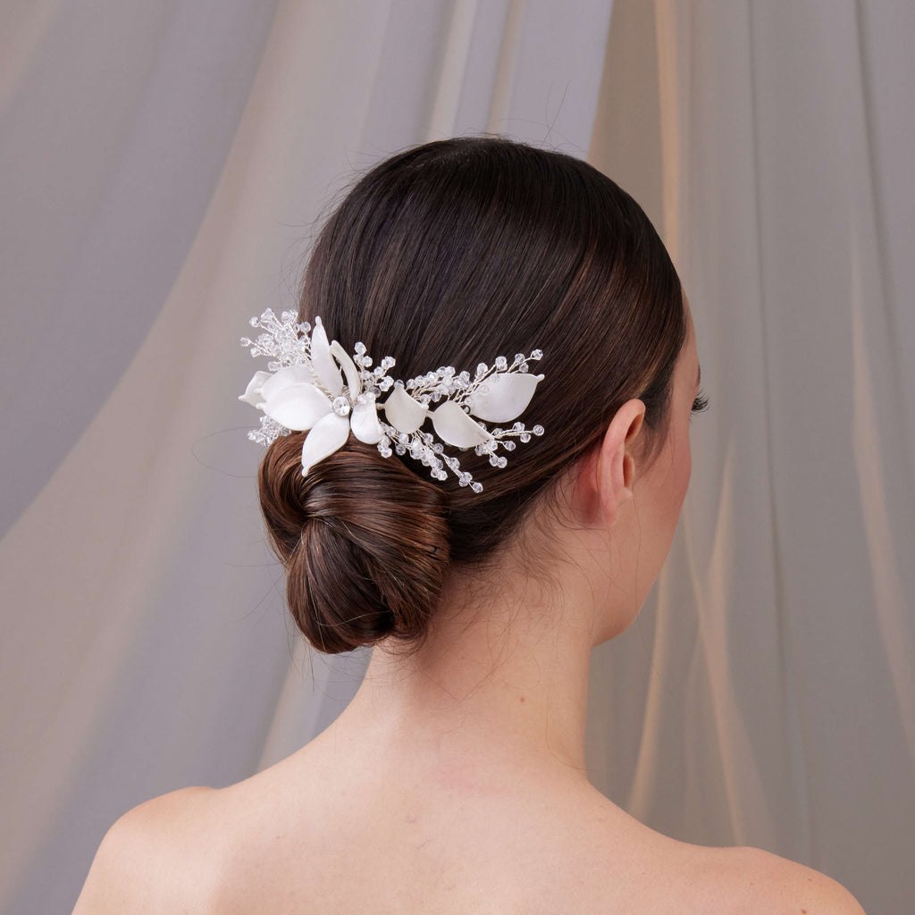 Flower Bridal Hair Comb – Bridal Port, view 4