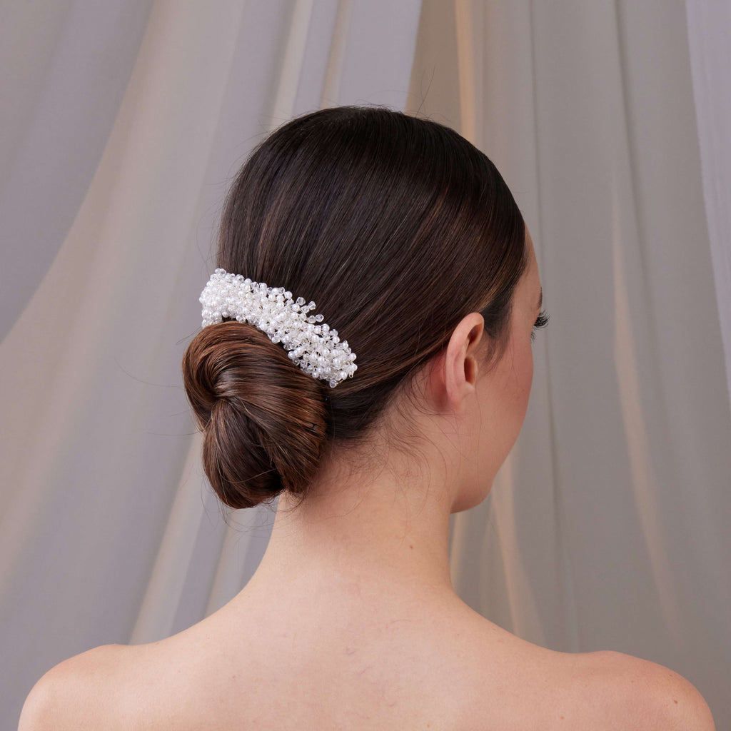 Elegant Pearl and Crystal Bridal Hair Comb – Bridal Port, view 5