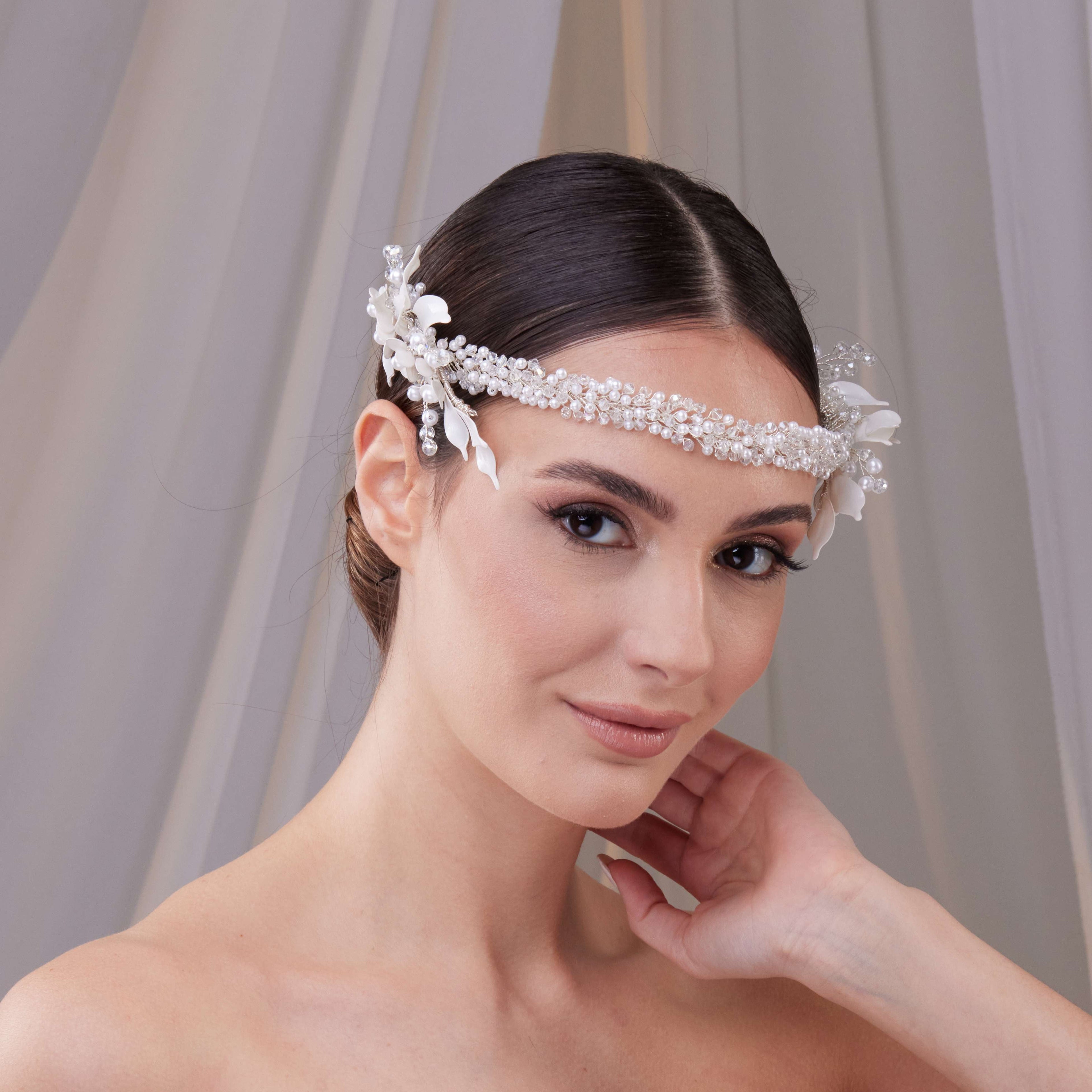 Bridal Resin Flower and Crystal Halo – Bridal Port