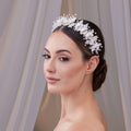Resin Flower and Crystal Bridal Hair Wreath – Bridal Port