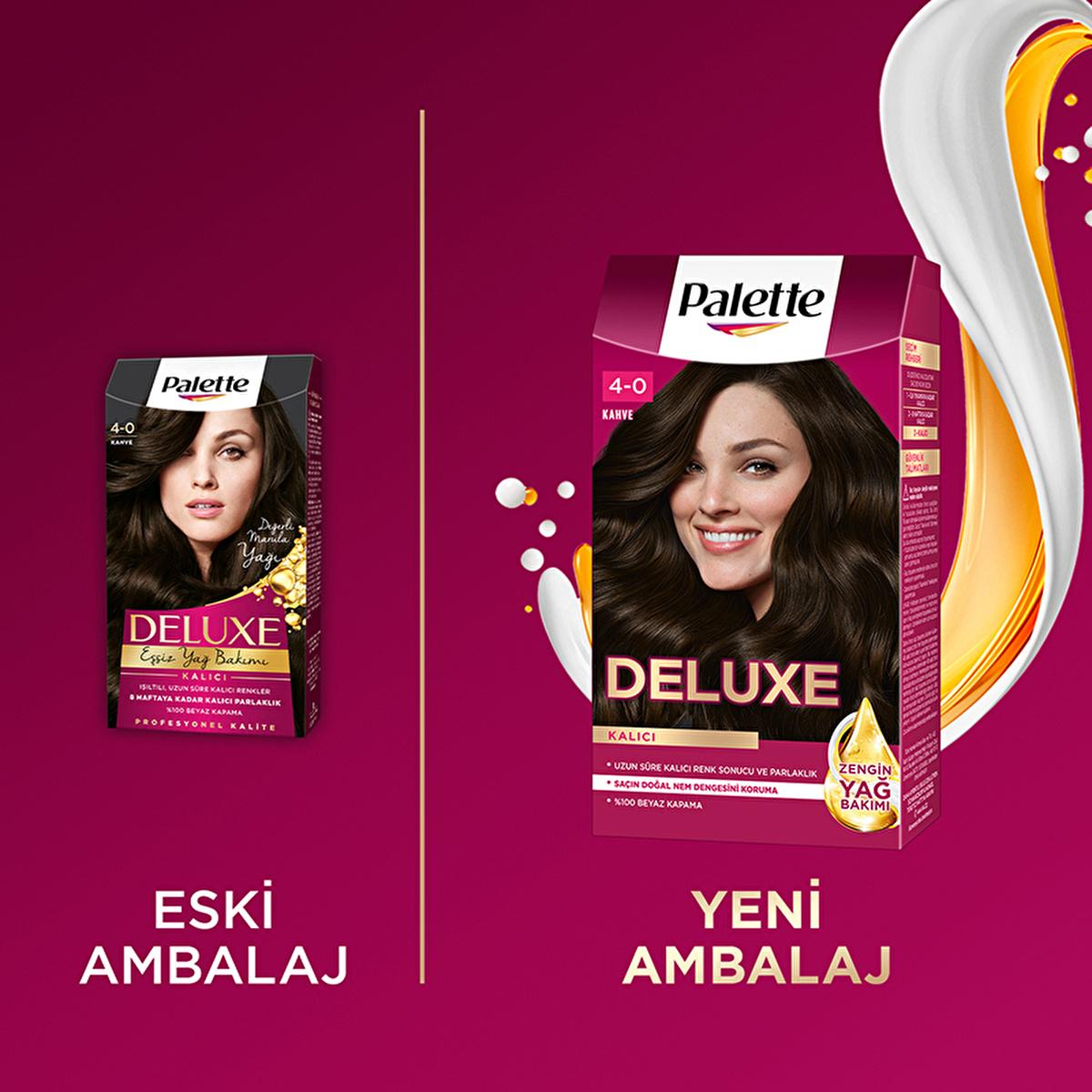 Palette Deluxe 4-0 Brown Hair Dye - Long-Lasting Hair Dye for Vibrant Color
