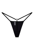 BUNNIES ROOM ICED OUT G-STRING IN BLACK — main product shot
