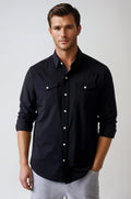 Buki Buki’s Cinqo Western Tech Shirt - Black — main product shot