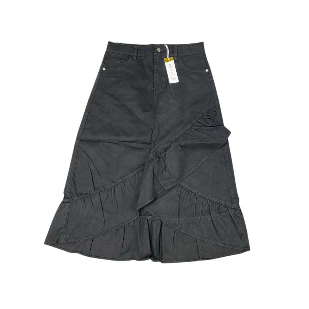 profile-nyc DENIM SKIRT WITH RUFFLE DETAIL — skirt category context