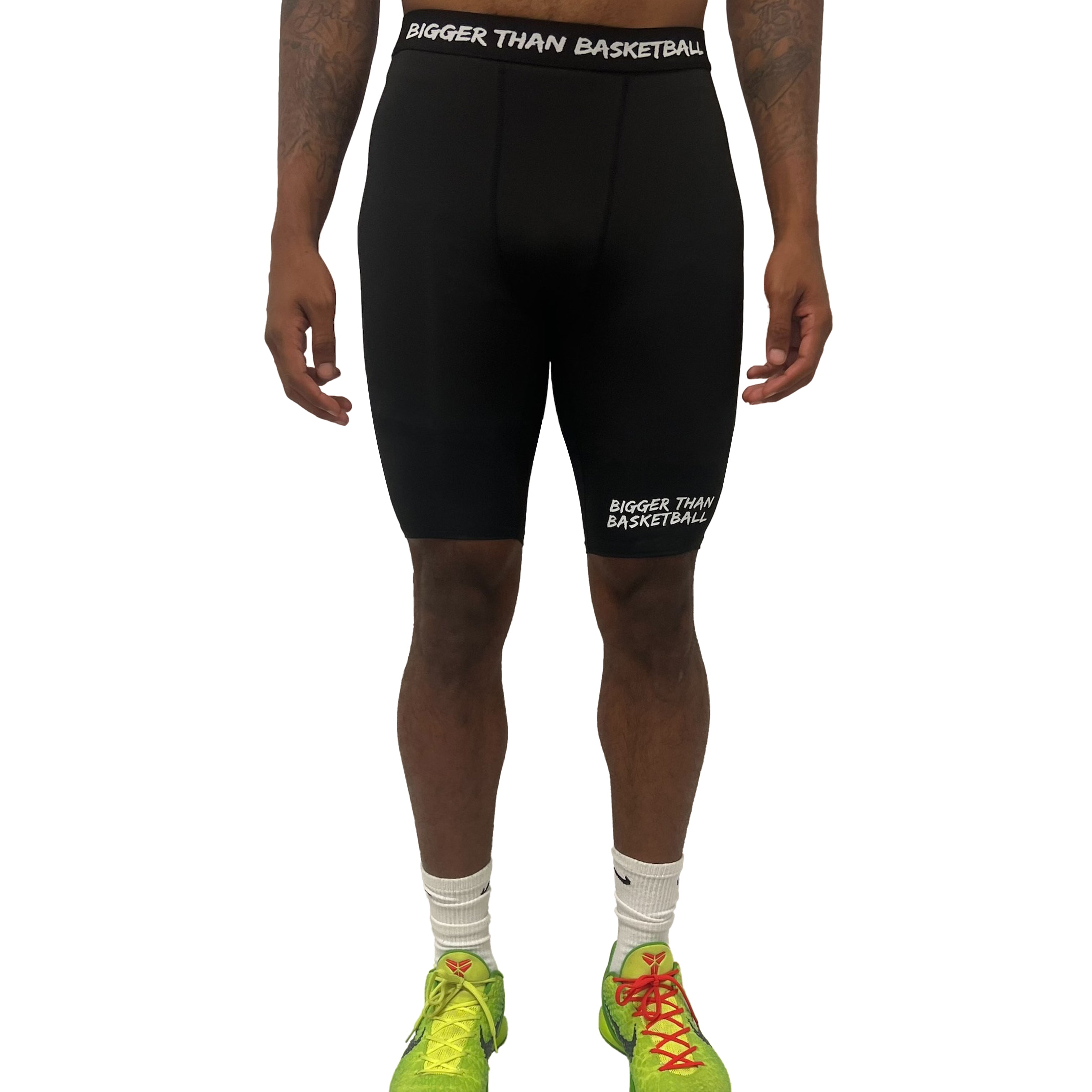 Bigger Than Basketball Performance Compression Underwear - Black — Black detail