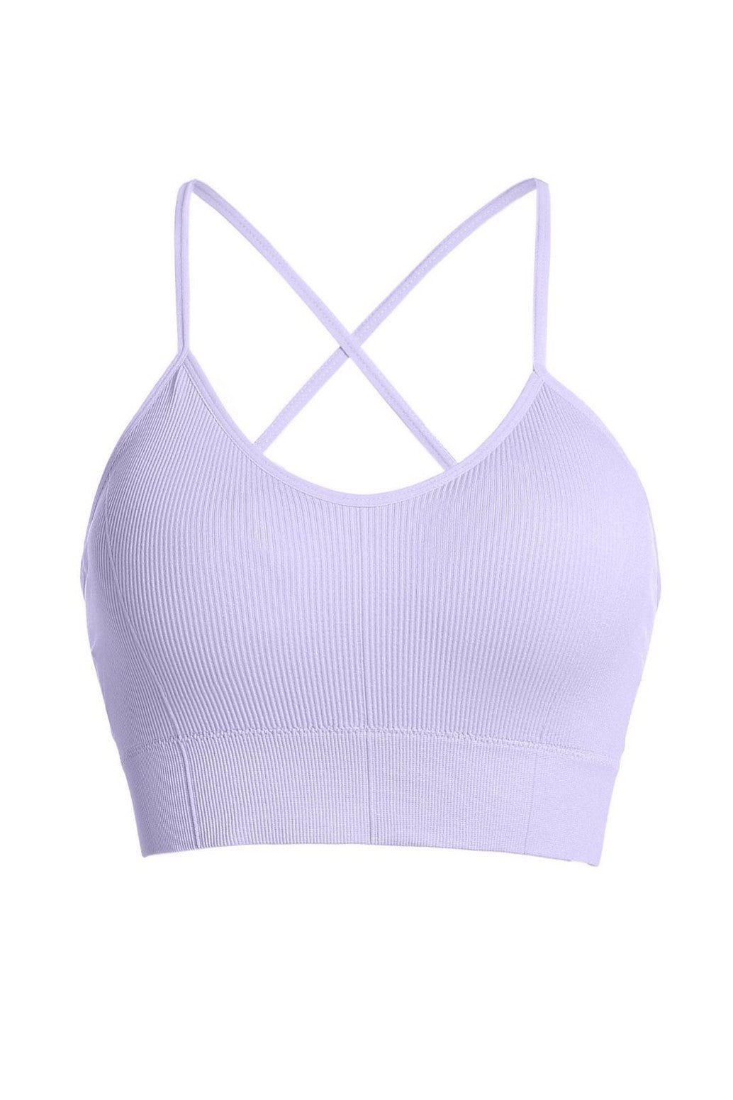 Blaire Sport Cross Back Ribbed Padded Sports Bra