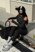 Blaire Sport Luxury Athleisure Cut-Out Shoulder Top & Legging Set