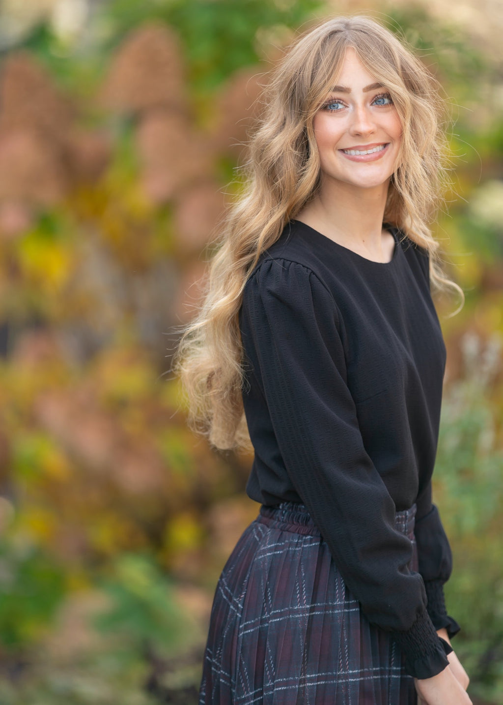 Inherit Co. Blake Cinched Sleeve Blouse — alternative angle