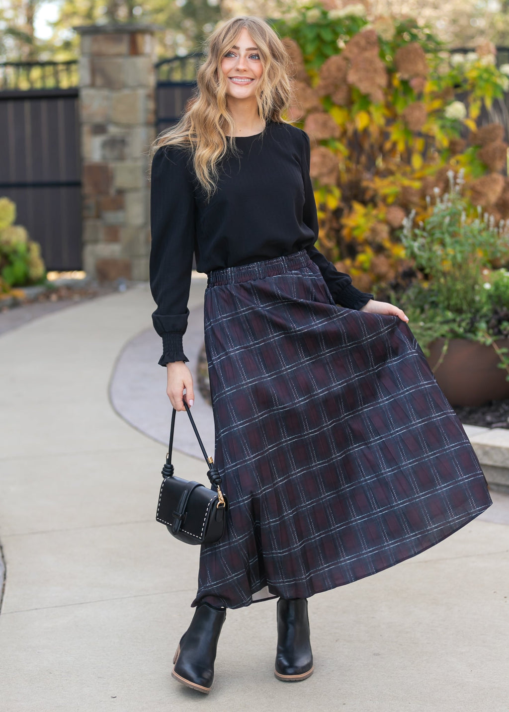 Inherit Co. Blake Cinched Sleeve Blouse — side view