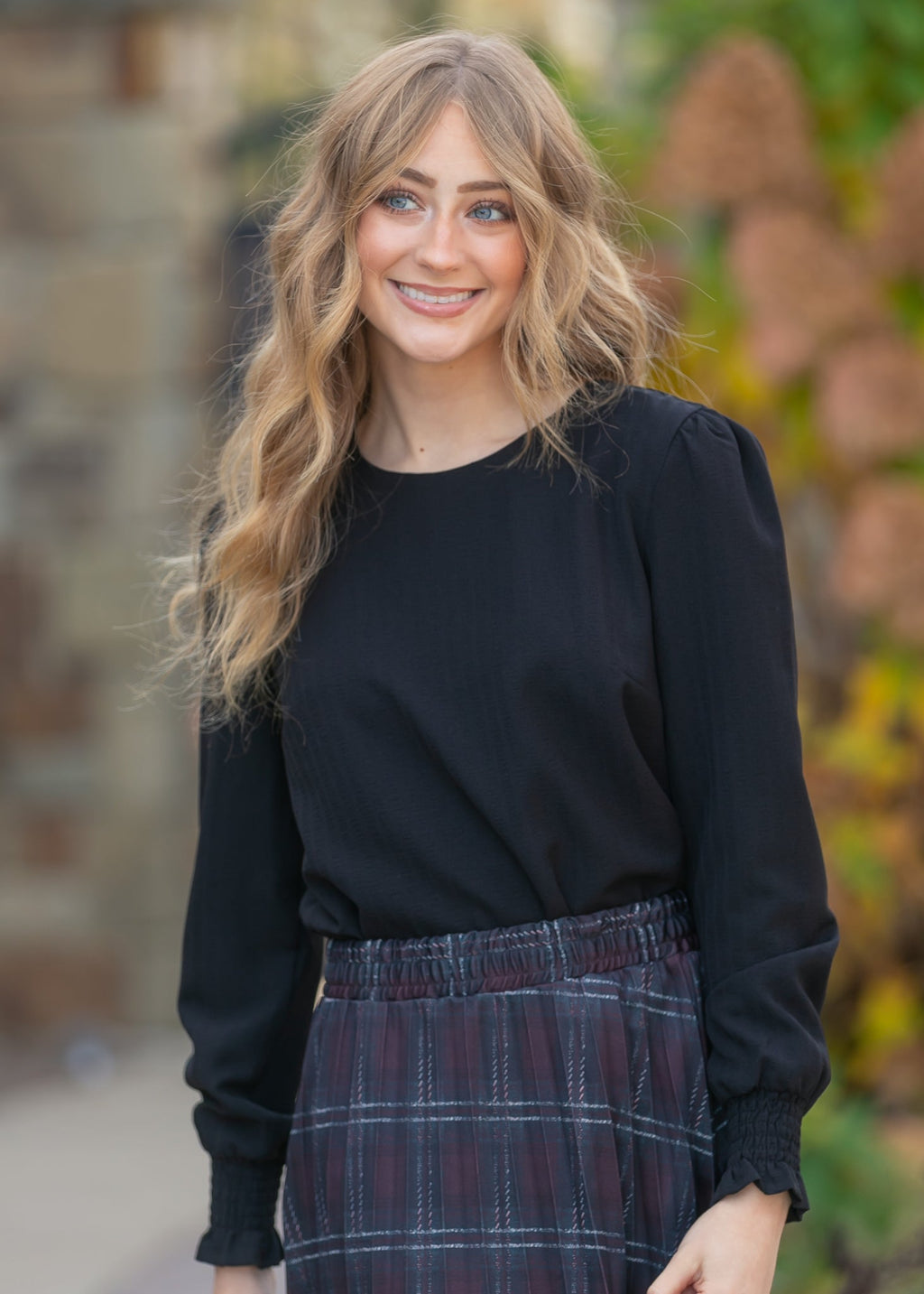 Inherit Co. Blake Cinched Sleeve Blouse — main product shot
