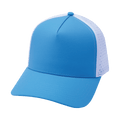 The Heartbeat Brand Blank 5 Panel Hat — Structured / Neon Blue Green / White (Unisex) — main product shot