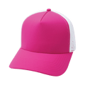 The Heartbeat Brand Blank 5 Panel Hat — Structured / Neon Pink / White (Unisex) — main product shot