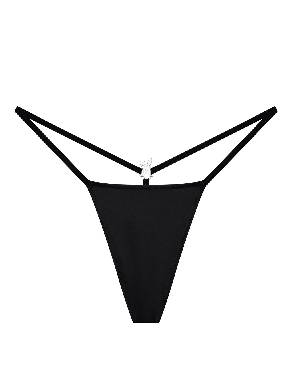 BUNNIES ROOM ICED OUT G-STRING IN BLACK — detail and construction