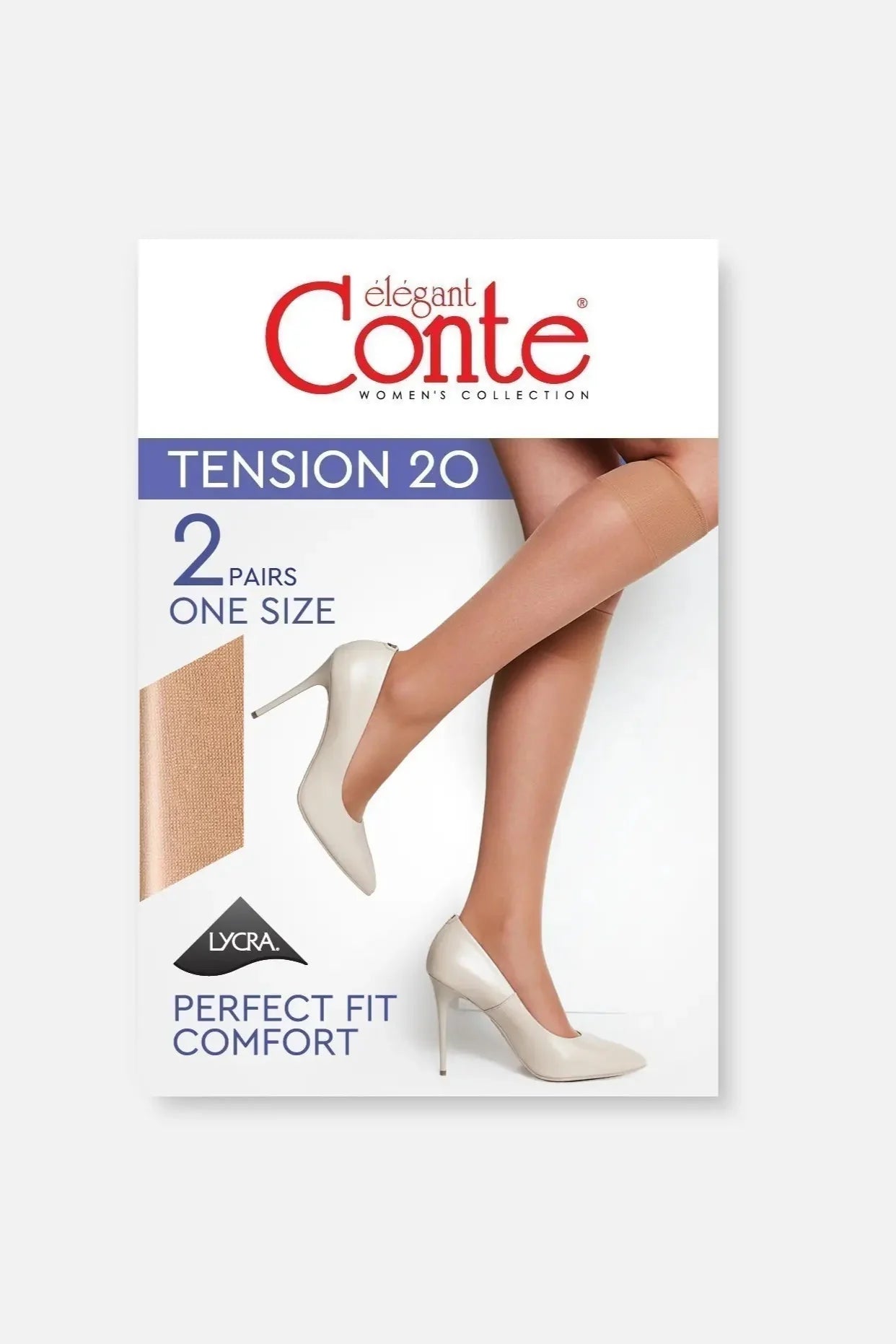 TheRanok.com Knee Highs Conte Tension 20 Den (2 pairs) — main product shot