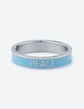 Elevated Faith Blue Enamel Peace Ring — main product shot