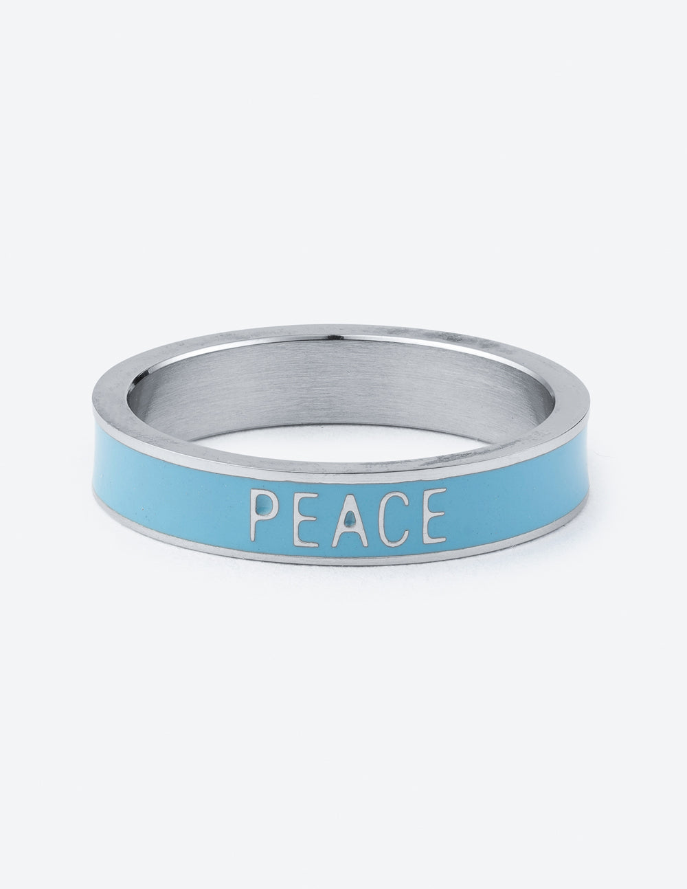 Elevated Faith Blue Enamel Peace Ring — main product shot