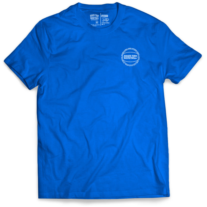 Bigger Than Basketball Beyond Basketball - T-Shirt - Blue — detail and construction