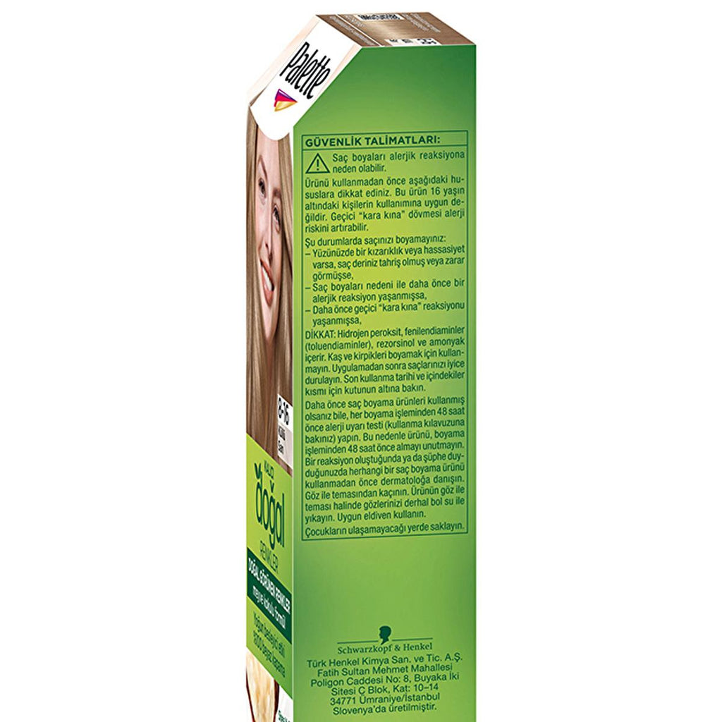 Palette Natural Hair Dye - Küllü Sarı (Ash Blonde) for Natural-Looking Color