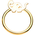 BodyCandy 14G 3/8 Gold Tone IP Dinosaur Brontosaurus BCR Captive Ring — main product shot