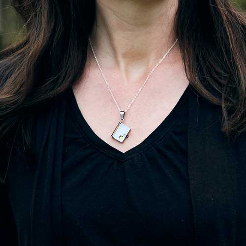 Princess Awesome & Boy Wonder Book with Pages Necklace — jewelry category context