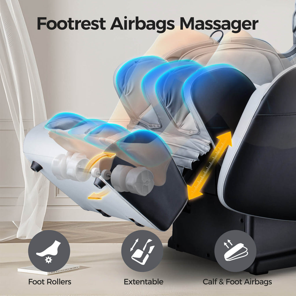 Bosscare Full Body 3D Zero Gravity Shiatsu Recline Massage Chair With Waist Heating (SAK37215) – SAKSBY WHOLESALE, view 9