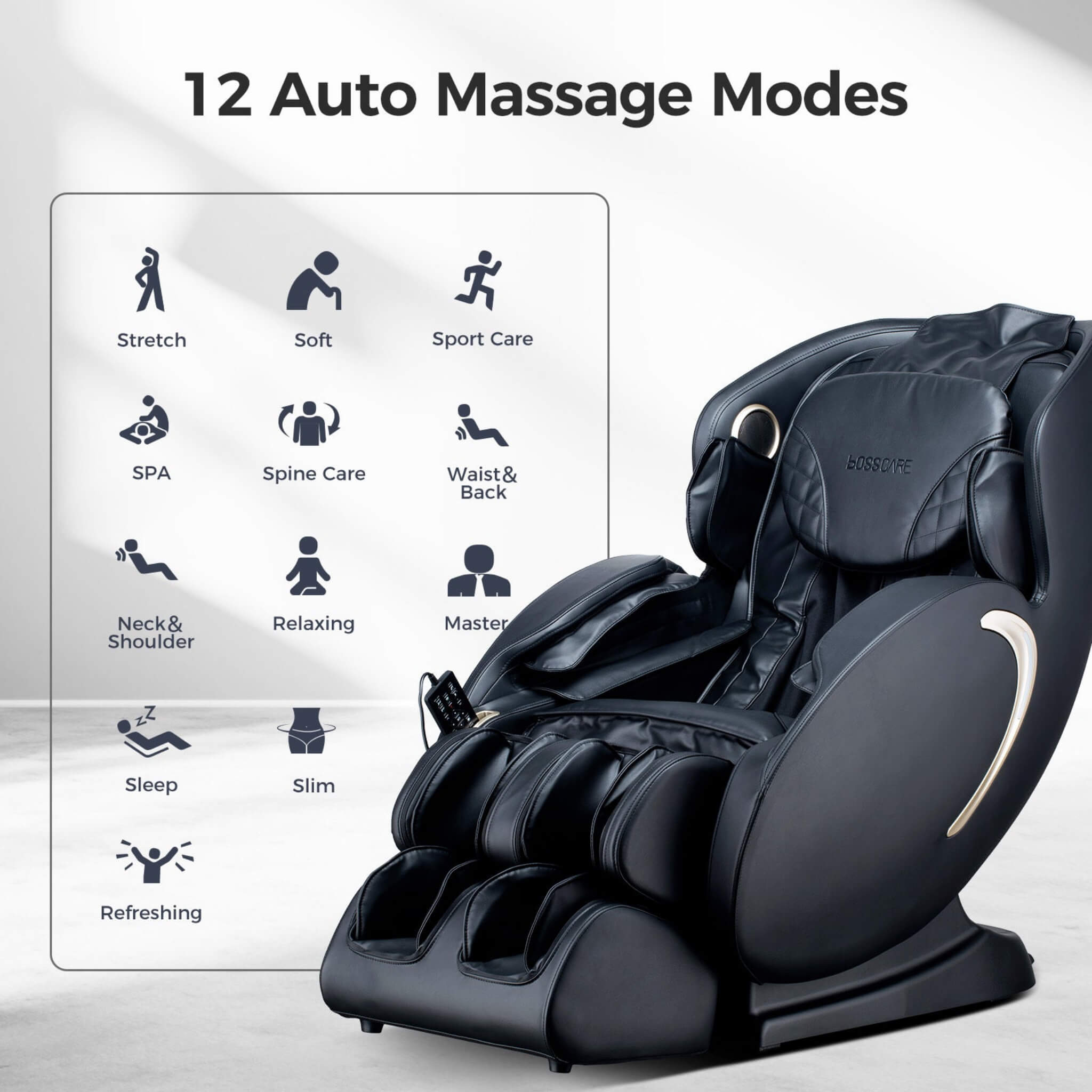 Bosscare Full Body 3D Zero Gravity Shiatsu Recliner Massage Chair With App (SAK32840) – SAKSBY WHOLESALE, view 2