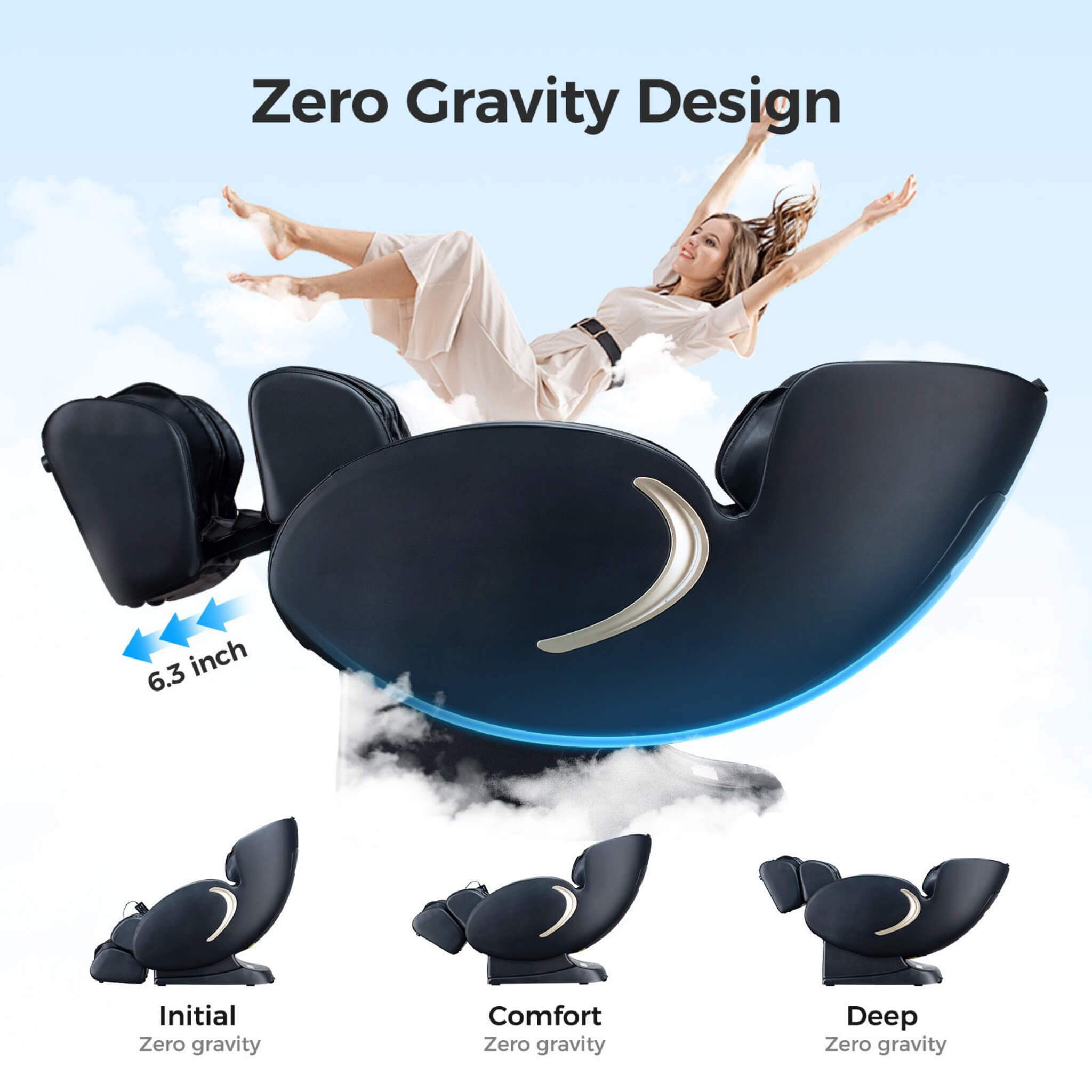 Bosscare Full Body 3D Zero Gravity Shiatsu Recliner Massage Chair With App (SAK32840) – SAKSBY WHOLESALE, view 6