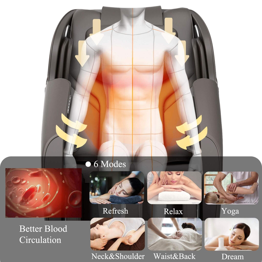 Bosscare Full-Body Zero-Gravity Leather Massage Chair With Zero Gravity And Bluetooth [GR8012] (SAK12074) – SAKSBY WHOLESALE,
