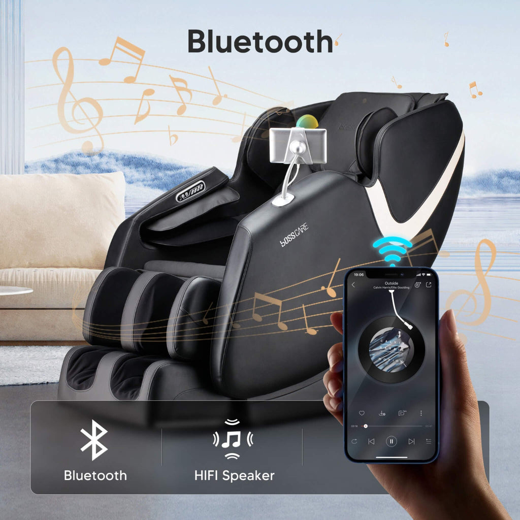 Bosscare Full Body Zero Gravity Shiatsu Recliner Massage Chair With AI Voice & App Control (SAK52960) – SAKSBY WHOLESALE, vie