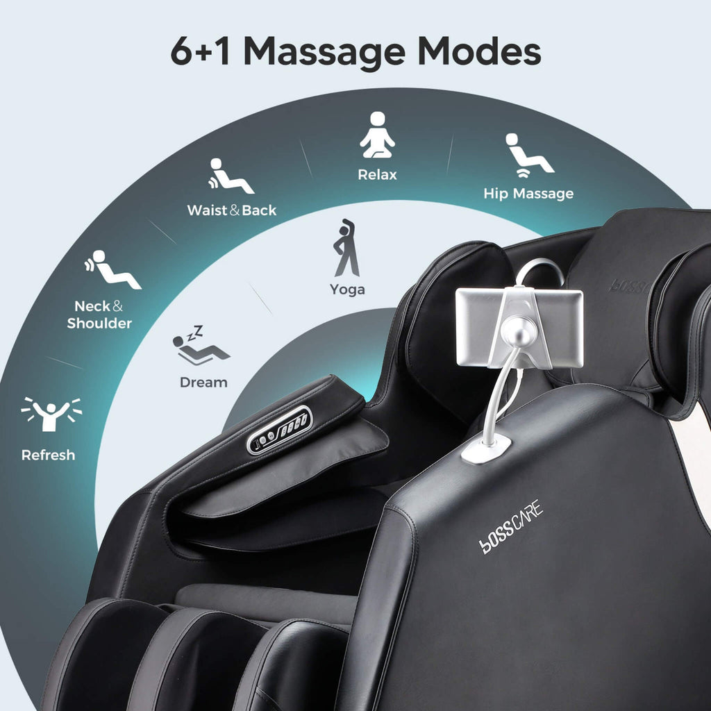 Bosscare Full Body Zero Gravity Shiatsu Recliner Massage Chair With AI Voice & App Control (SAK52960) – SAKSBY WHOLESALE, vie