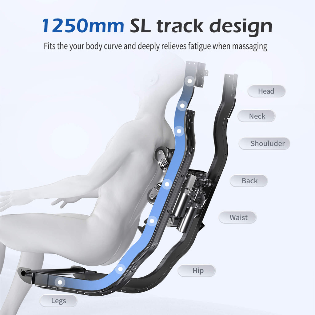 Bosscare Premium Full Body Zero Gravity Massage Chair With Ai Voice And App Control, Gray (SAK35970) – SAKSBY WHOLESALE, view
