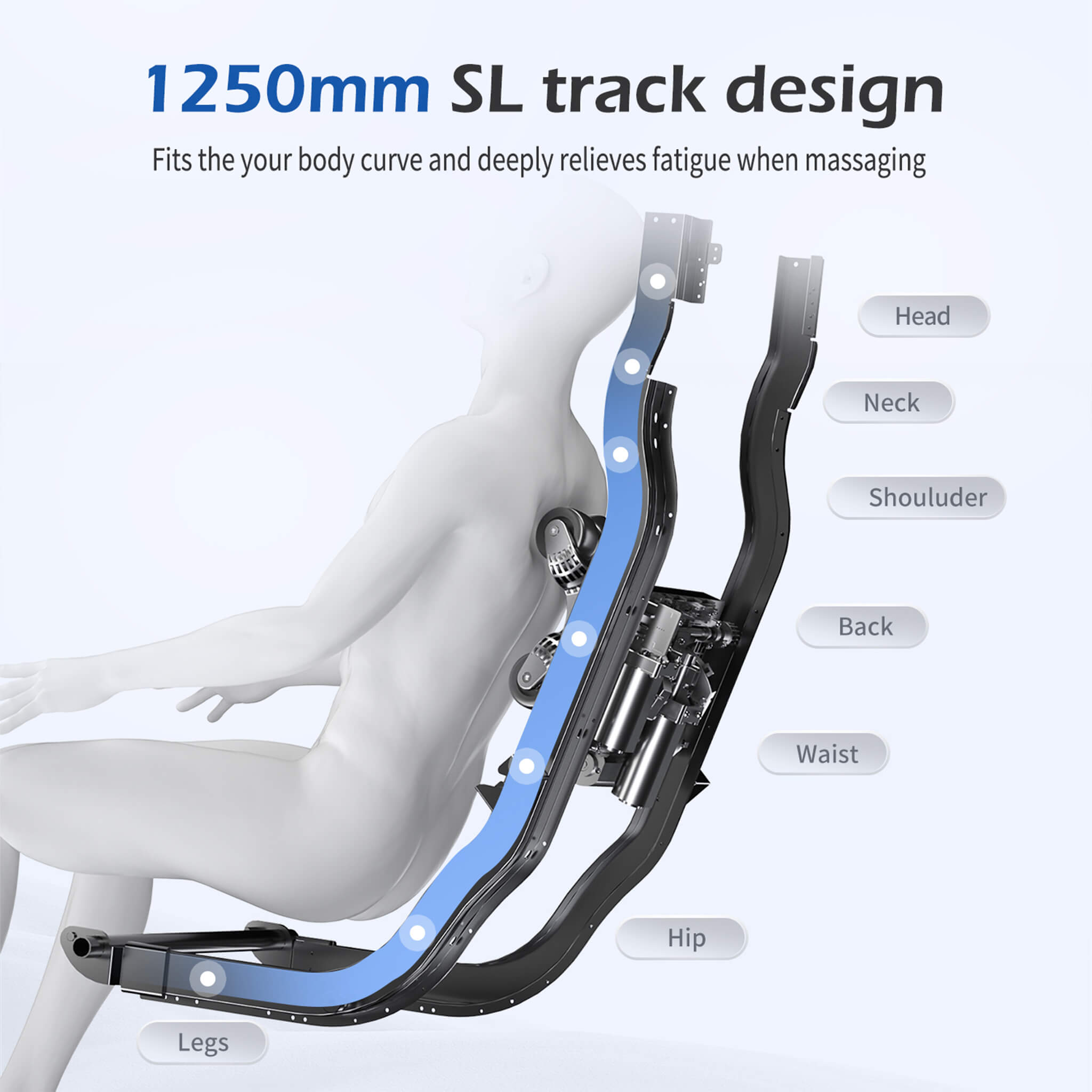 Bosscare Premium Full Body Zero Gravity Massage Chair With Ai Voice And App Control, Gray (SAK35970) – SAKSBY WHOLESALE, view