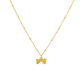 SORI STYLE Dainty Bow Pendant Necklace - Sori Style — main product shot