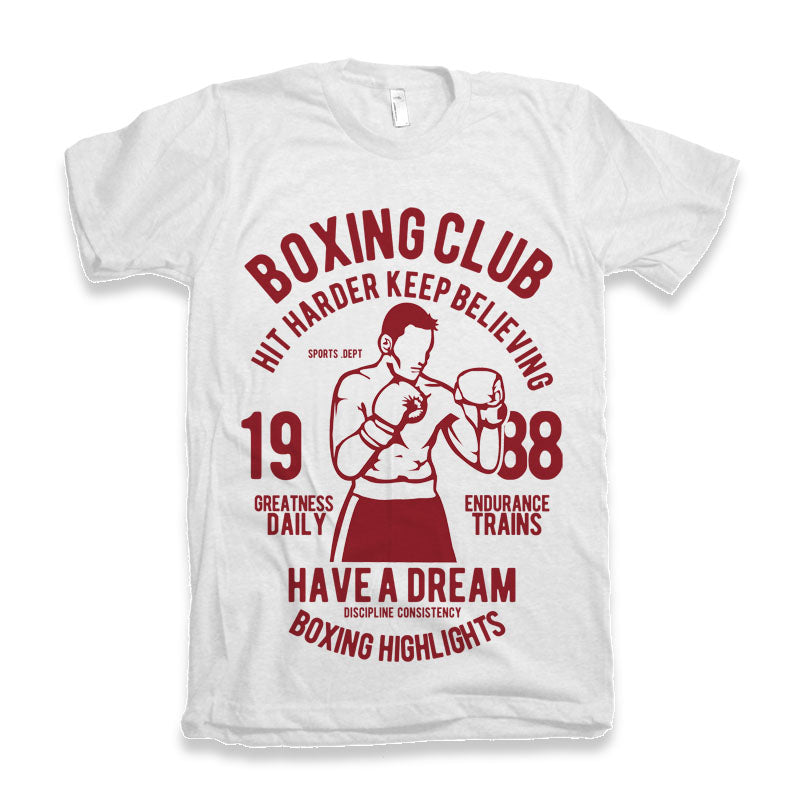 Spun Bamboo Boxing Club Men's Bamboo Viscose/Organic Cotton Short Sleeve Graphic T-Shirt — detail close-up
