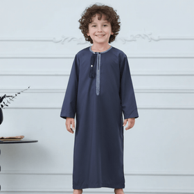 Boys Embroidered Thobe with Tassel Detail(MKB016)