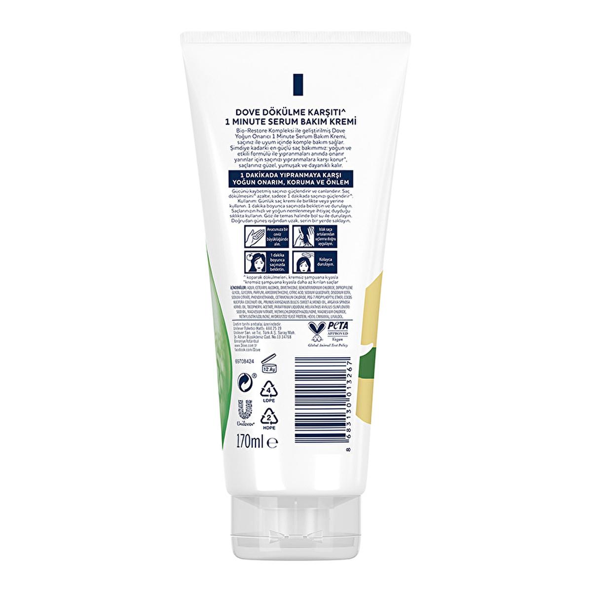 Dove Ultra Care Anti-Breakage Hair Conditioner: 1-Minute Serum for Stronger, Vegan & Damage-Free Hair - Coconut, Almond & Argan Oil Infusion (5.75 fl oz)