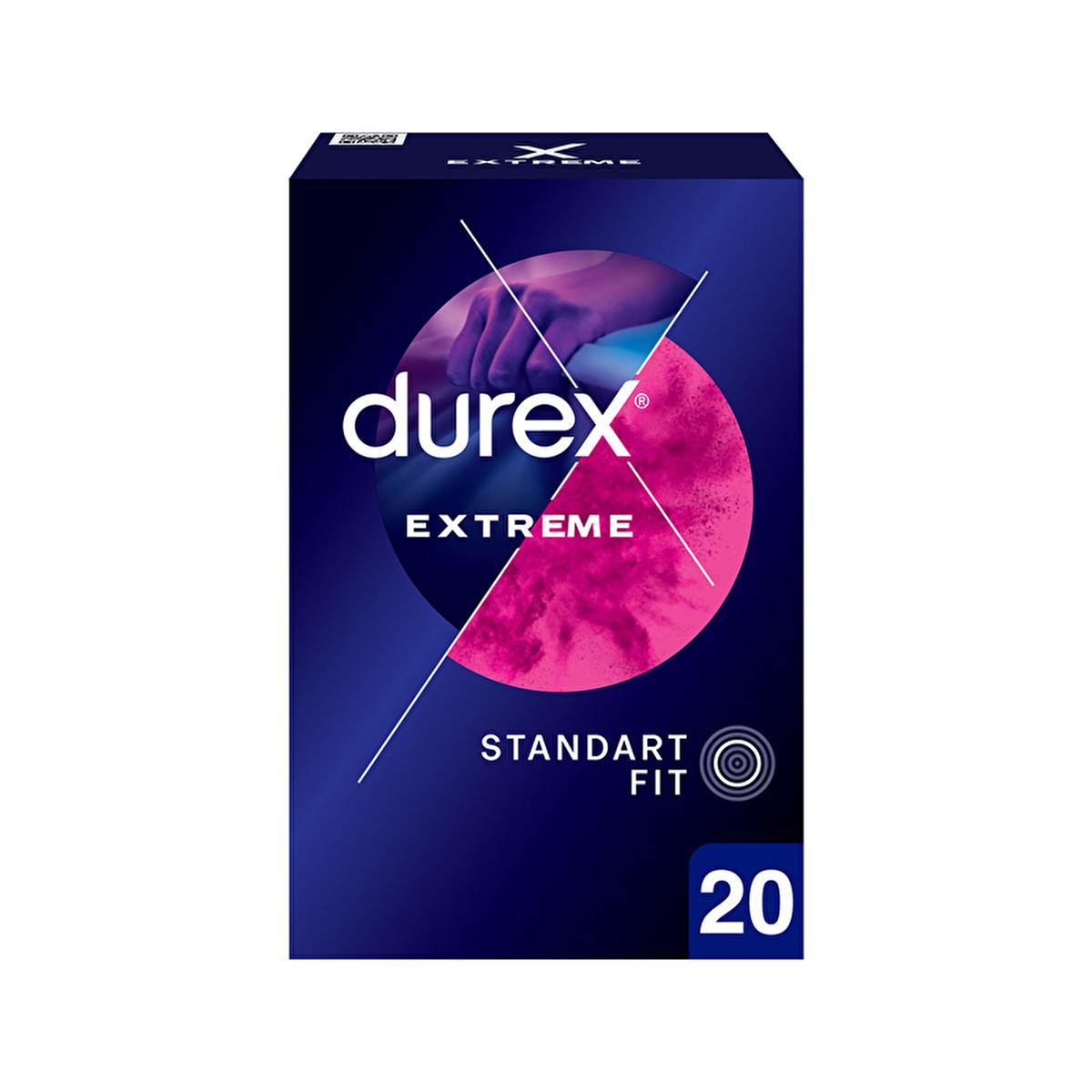 Durex Extreme Condoms - Delaying, Textured for Enhanced Pleasure - Pack of 20