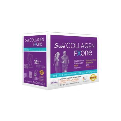 Suda Collagen Fxone Unsweetened Collagen Powder Supplement - 12g x 30 Sachets, Hydrolyzed Collagen Peptides for Skin, Hair, and Joint Health