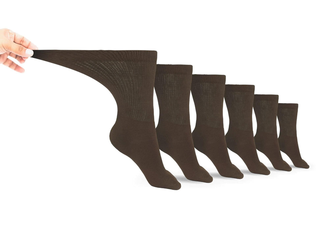 DSC Men's Cotton Diabetic Crew Socks (6 Pair) — size reference