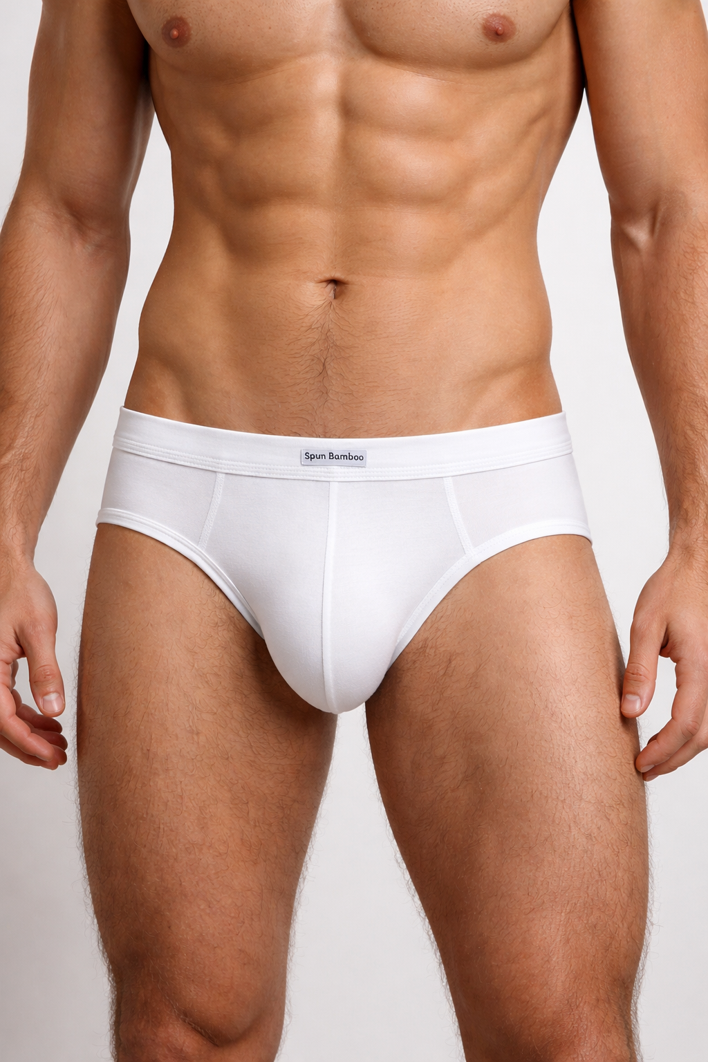 Spun Bamboo Men's Bamboo Viscose Briefs Underwear — detail close-up