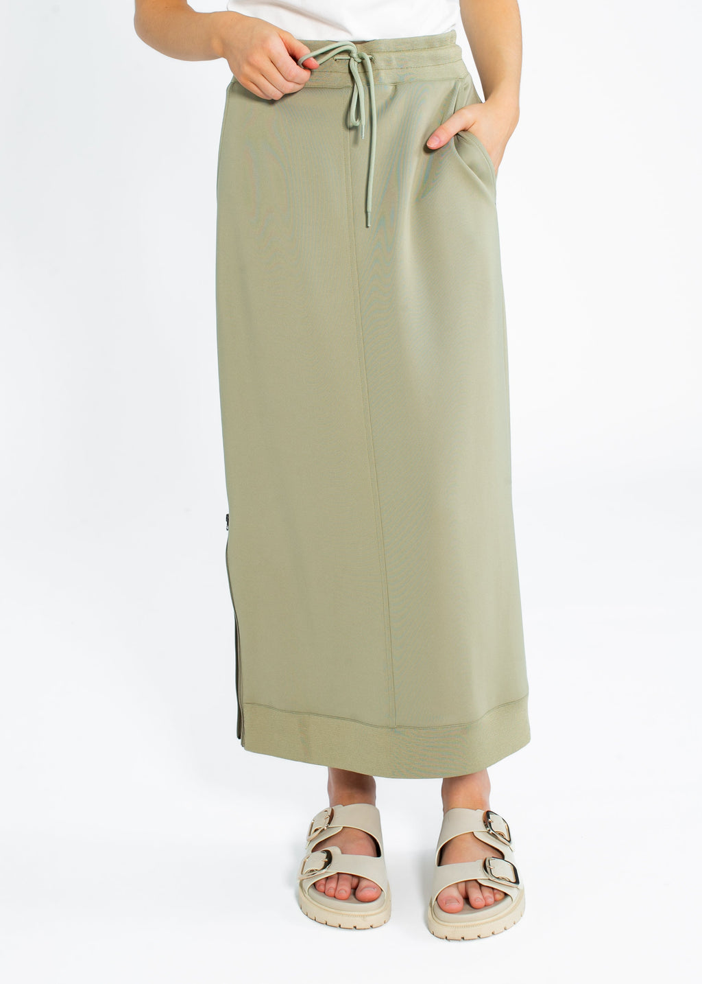 Inherit Co. Bradi Side Zipper Athletic Maxi Skirt — packaging