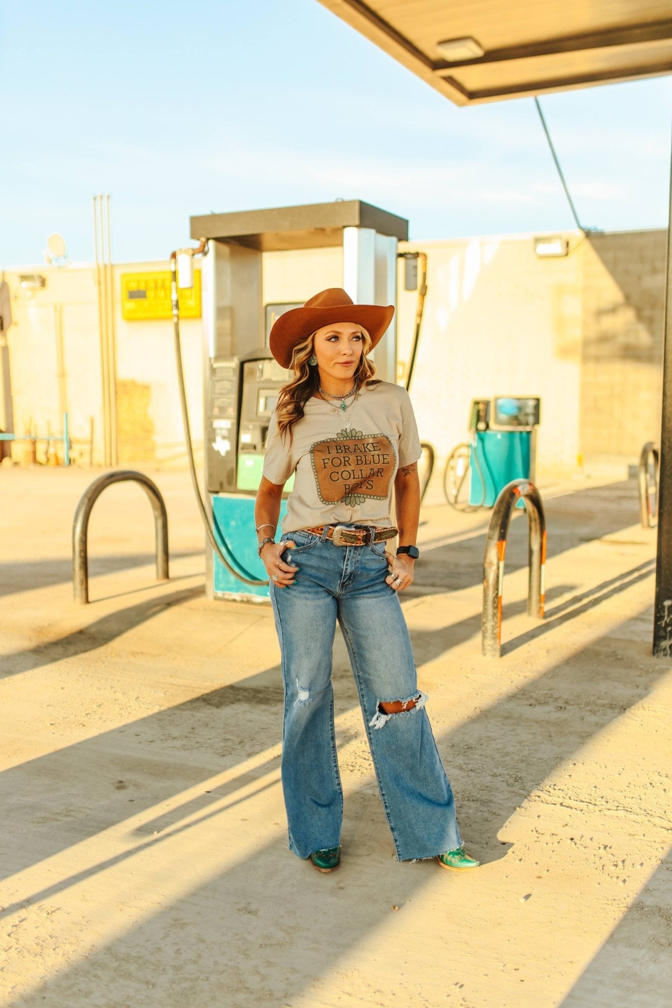 Wild Junkie Brake For Blue Collar Boys Graphic Tee — side view